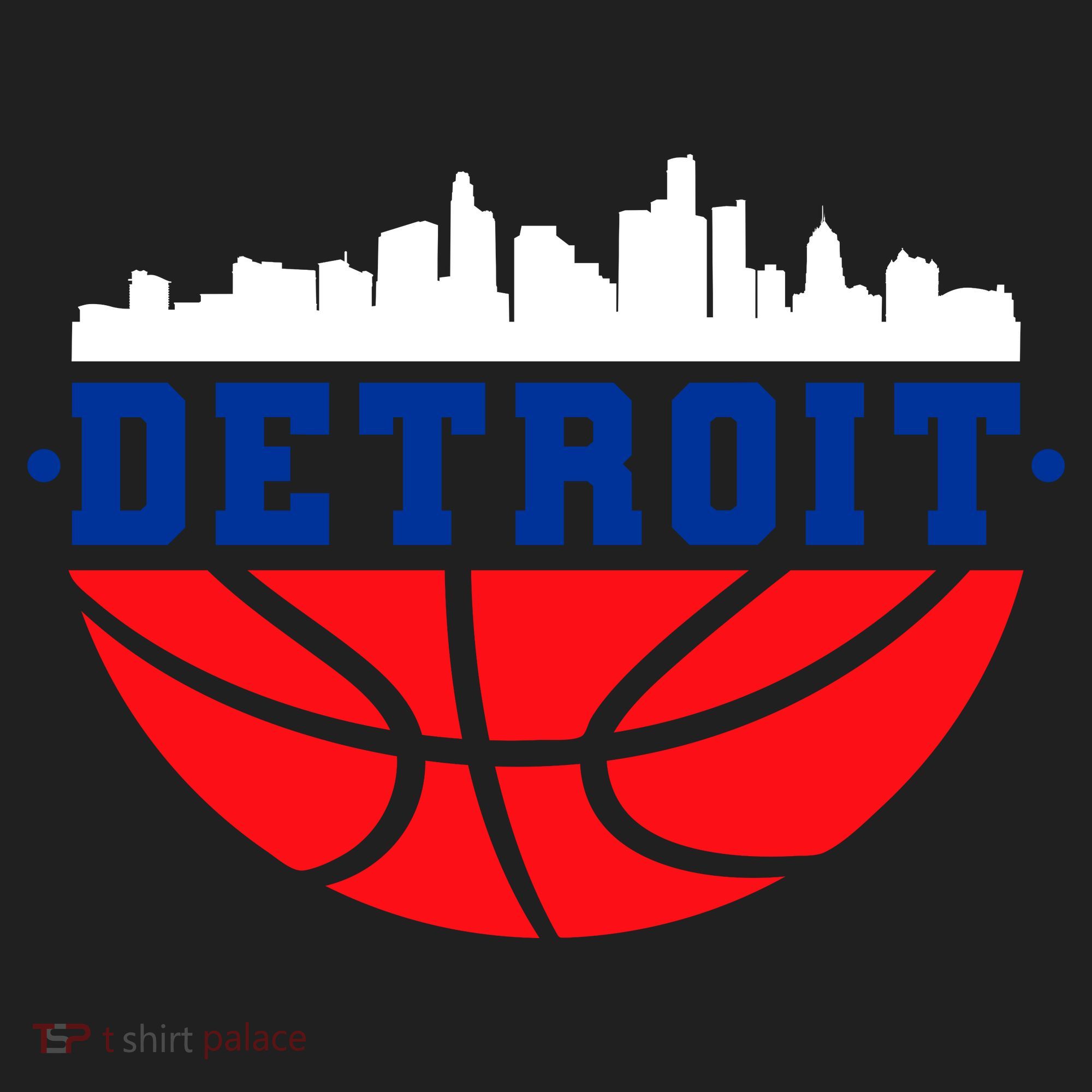 Detroit Skyline Basketball Logo Hat