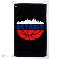Detroit Skyline Basketball Logo Golf Towel thumb 0