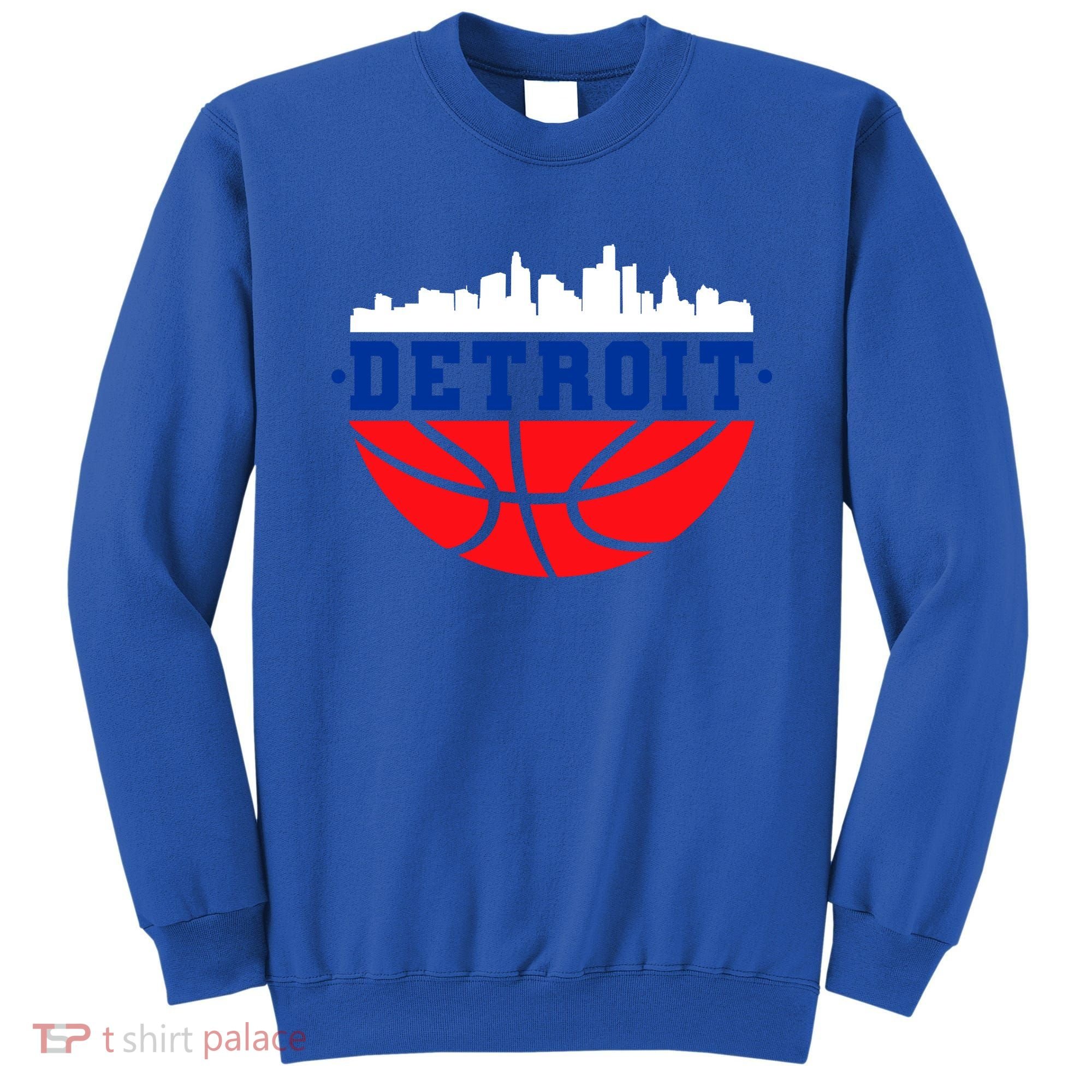 Detroit Skyline Basketball Logo Sweatshirt