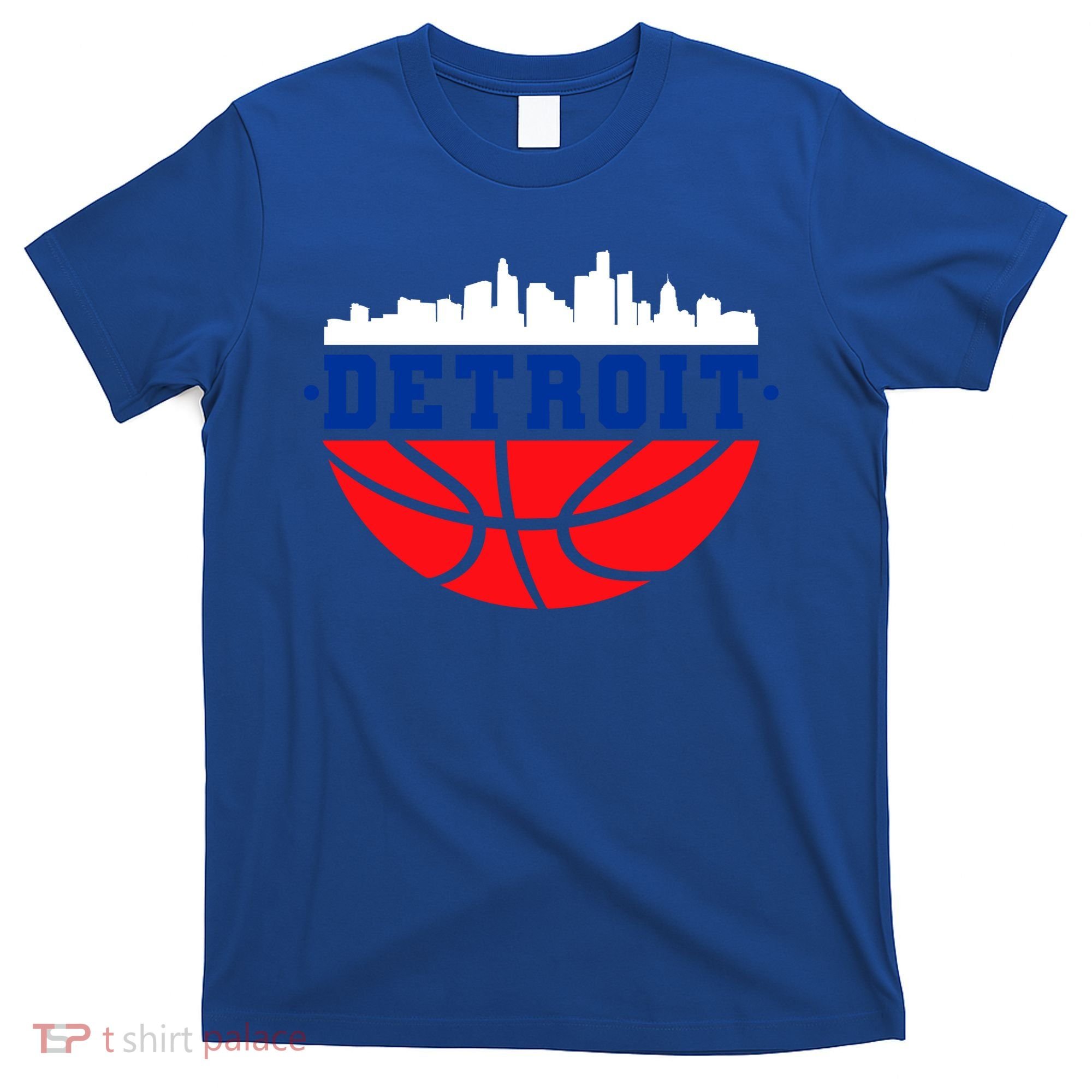 Detroit Skyline Basketball Logo T-Shirt