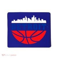 Detroit Skyline Basketball Logo Mousepad thumb 0