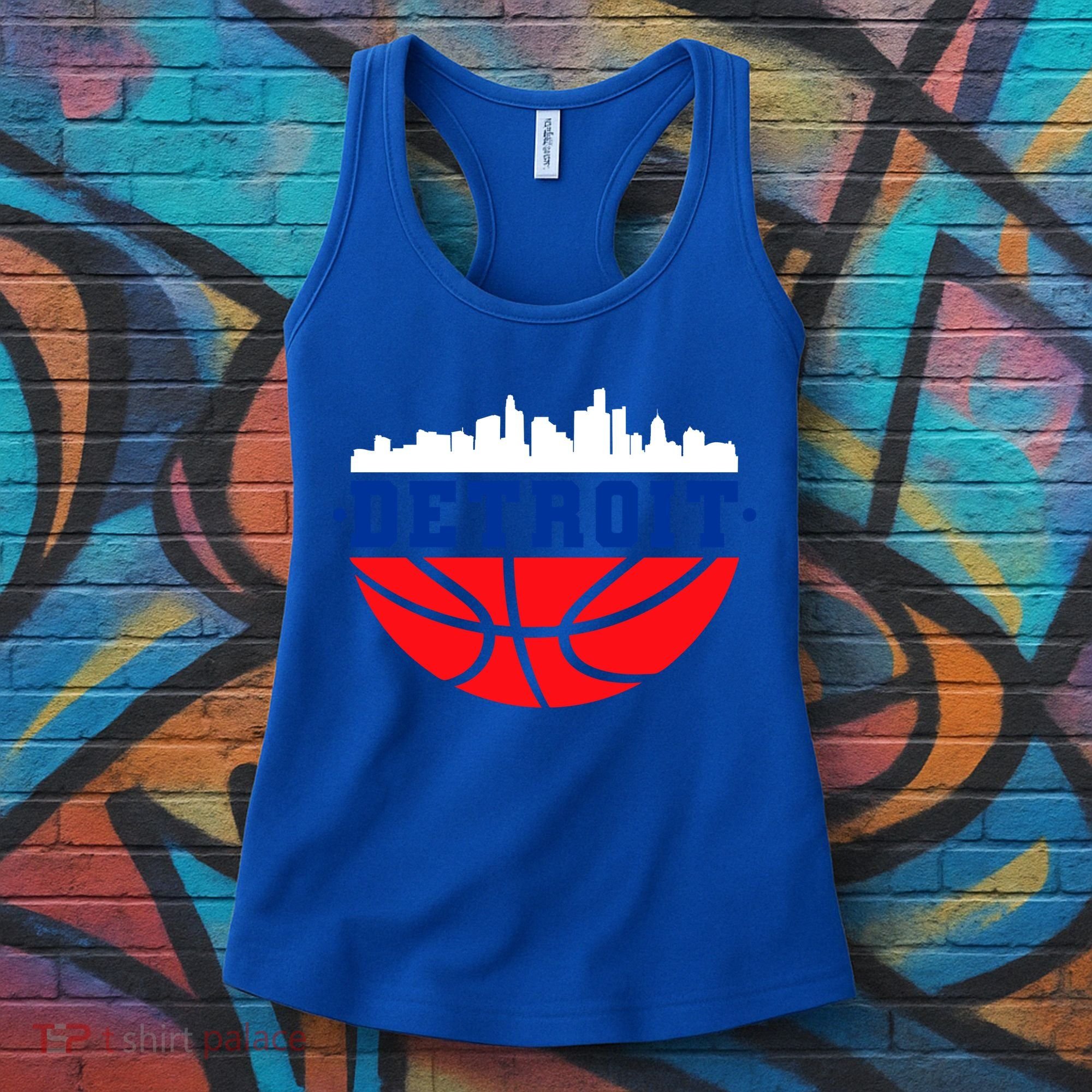 Detroit Skyline Basketball Logo Women's Tank Top