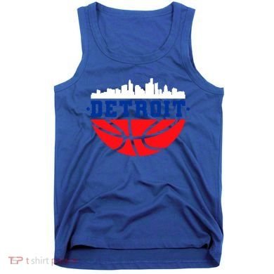 Detroit Skyline Basketball Logo Tank Top