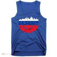 Detroit Skyline Basketball Logo Tank Top thumb 0