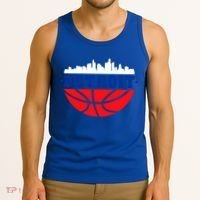 Detroit Skyline Basketball Logo Tank Top thumb 3