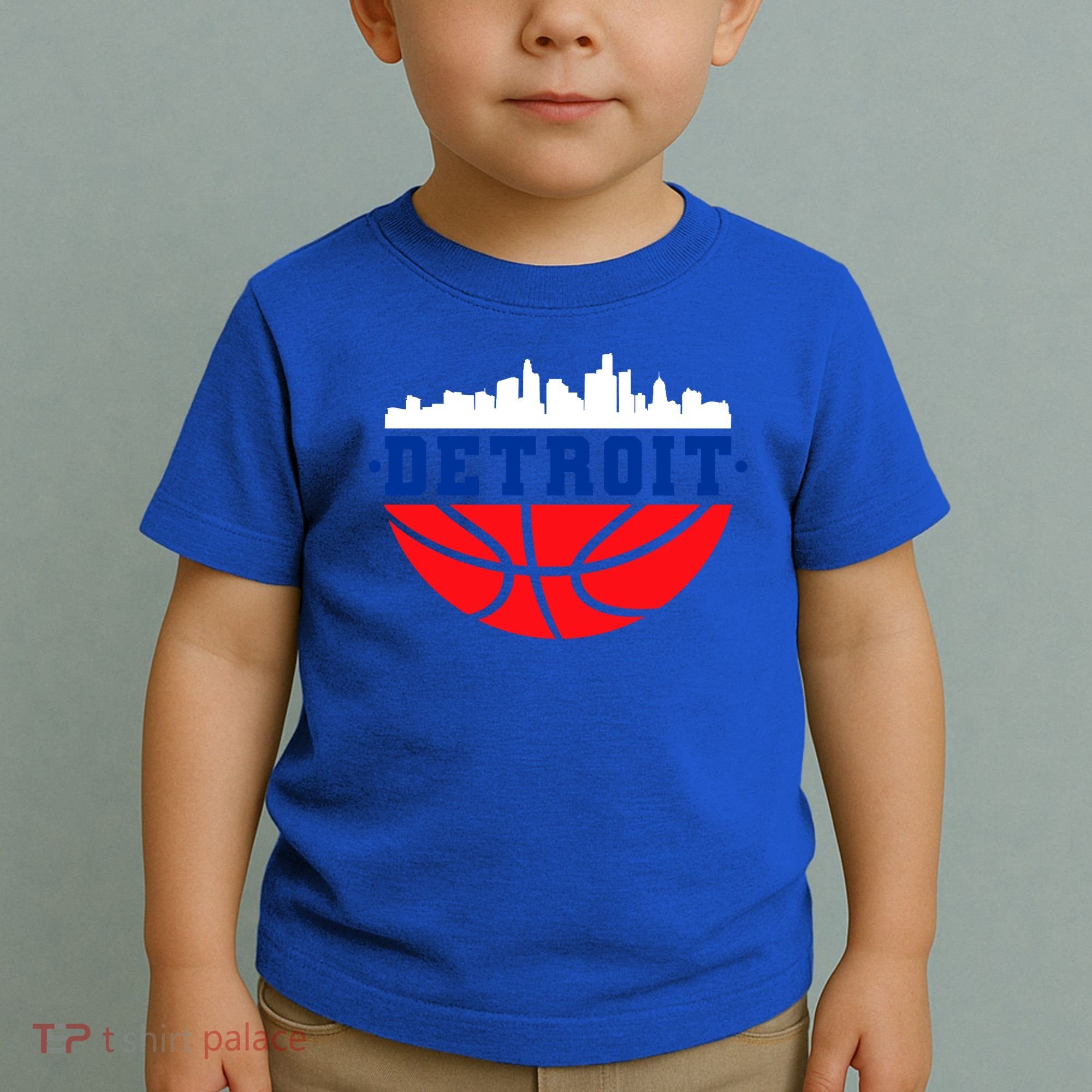 Detroit Skyline Basketball Logo Toddler T-Shirt