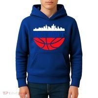 Detroit Skyline Basketball Logo Kids Hoodie thumb 4