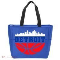 Detroit Skyline Basketball Logo Tote Bag thumb 0