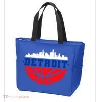 Detroit Skyline Basketball Logo Tote Bag thumb 3