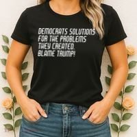 Democrat Solutions Blame Trump Women's T-Shirt thumb 2