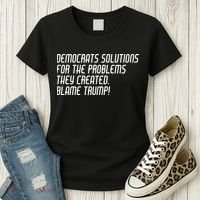 Democrat Solutions Blame Trump Women's T-Shirt thumb 3
