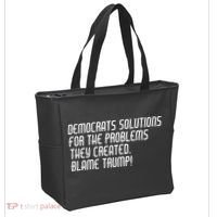 Democrat Solutions Blame Trump Tote Bag thumb 2