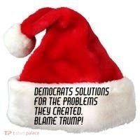 Democrat Solutions Blame Trump Santa Hat thumb 0