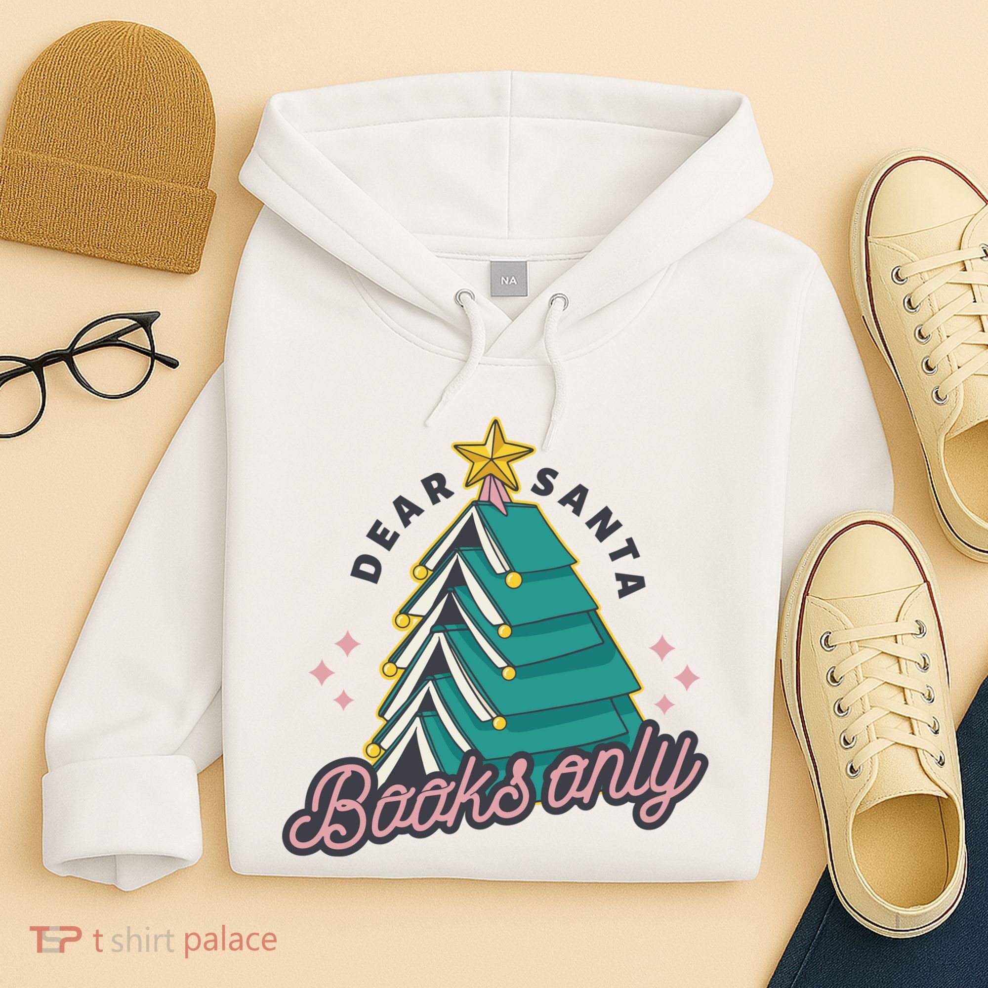 Dear Santa Books Only Hoodie