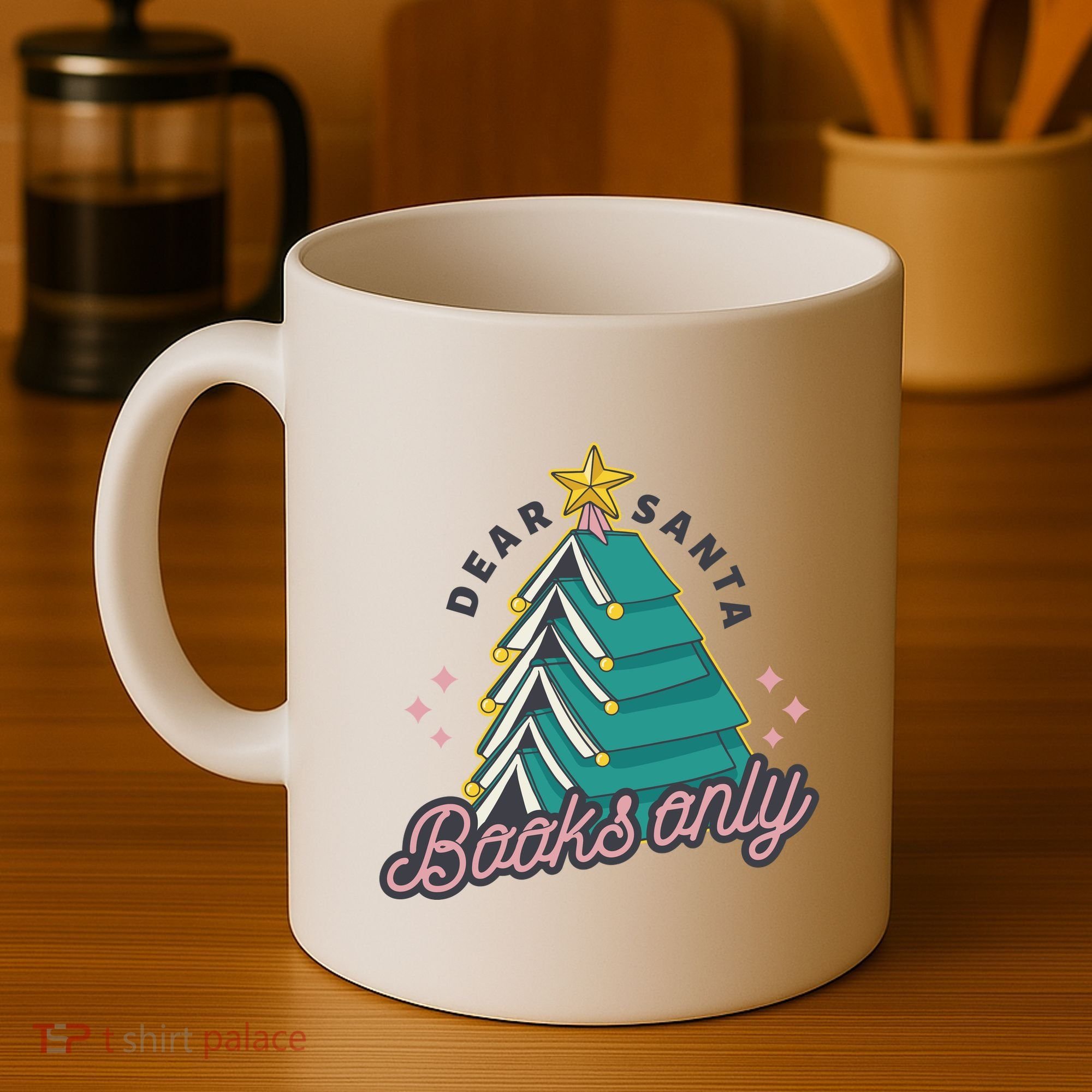 Dear Santa Books Only Coffee Mug
