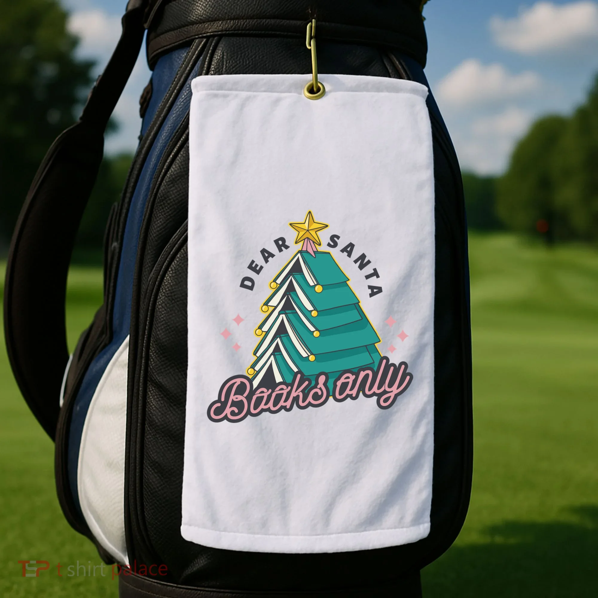 Dear Santa Books Only Golf Towel