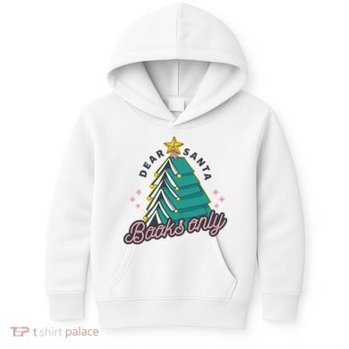 Dear Santa Books Only Kids Hoodie