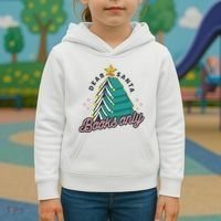 Dear Santa Books Only Kids Hoodie thumb 3