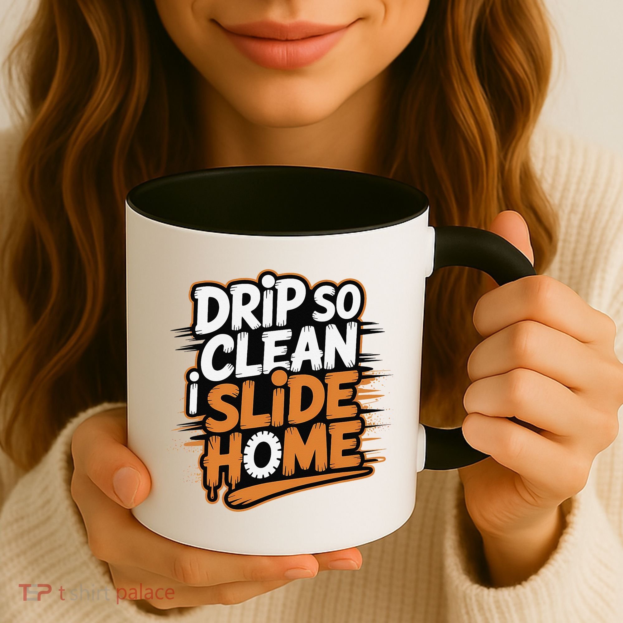 Drip So Clean I Slide Home  Funny Baseball Player Saying Coffee Mug