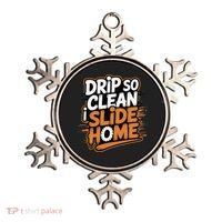 Drip So Clean I Slide Home  Funny Baseball Player Saying Ornament thumb 0