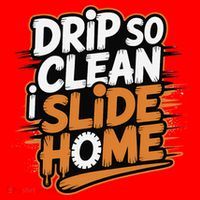 Drip So Clean I Slide Home  Funny Baseball Player Saying Santa Hat thumb 1