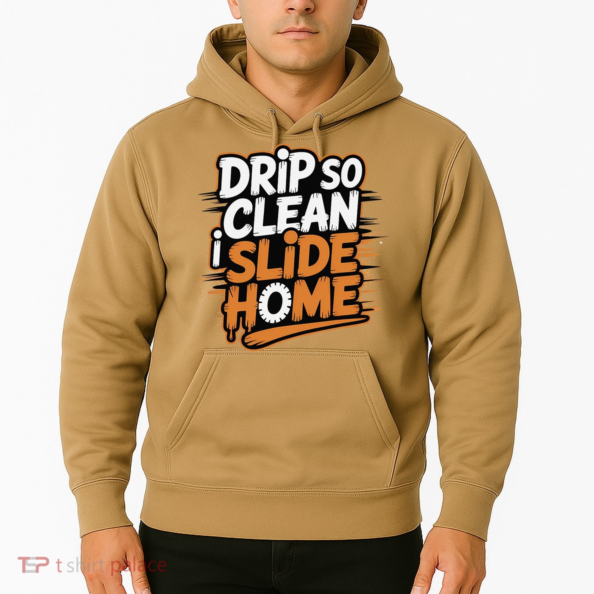 Drip So Clean I Slide Home  Funny Baseball Player Saying Hoodie
