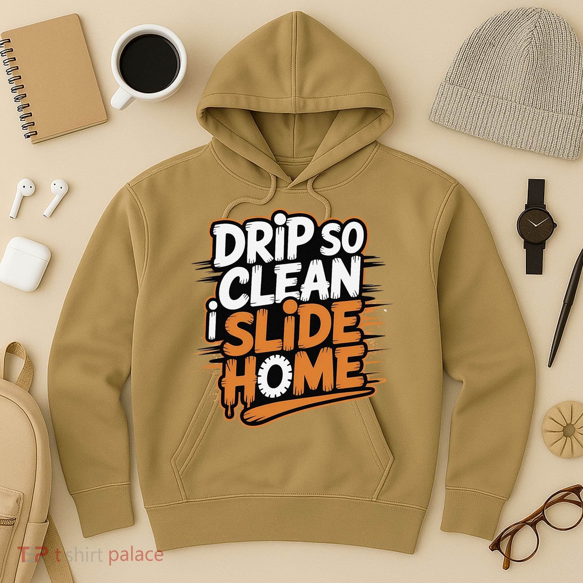 Drip So Clean I Slide Home  Funny Baseball Player Saying Hoodie
