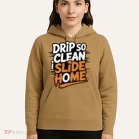 Drip So Clean I Slide Home  Funny Baseball Player Saying Hoodie thumb 5
