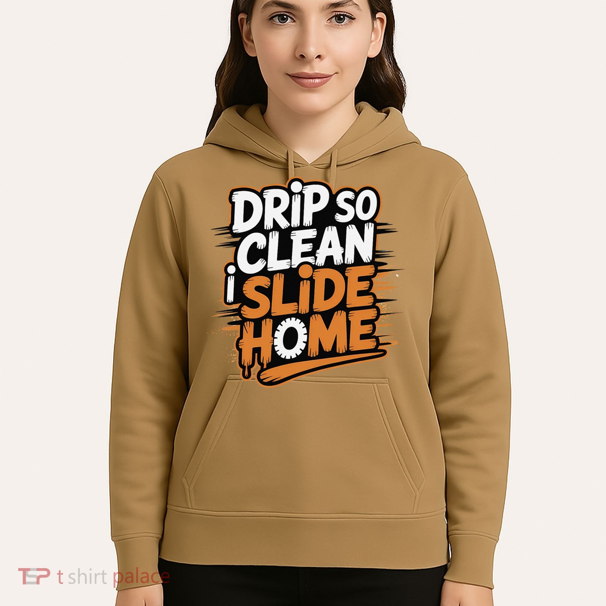 Drip So Clean I Slide Home  Funny Baseball Player Saying Hoodie