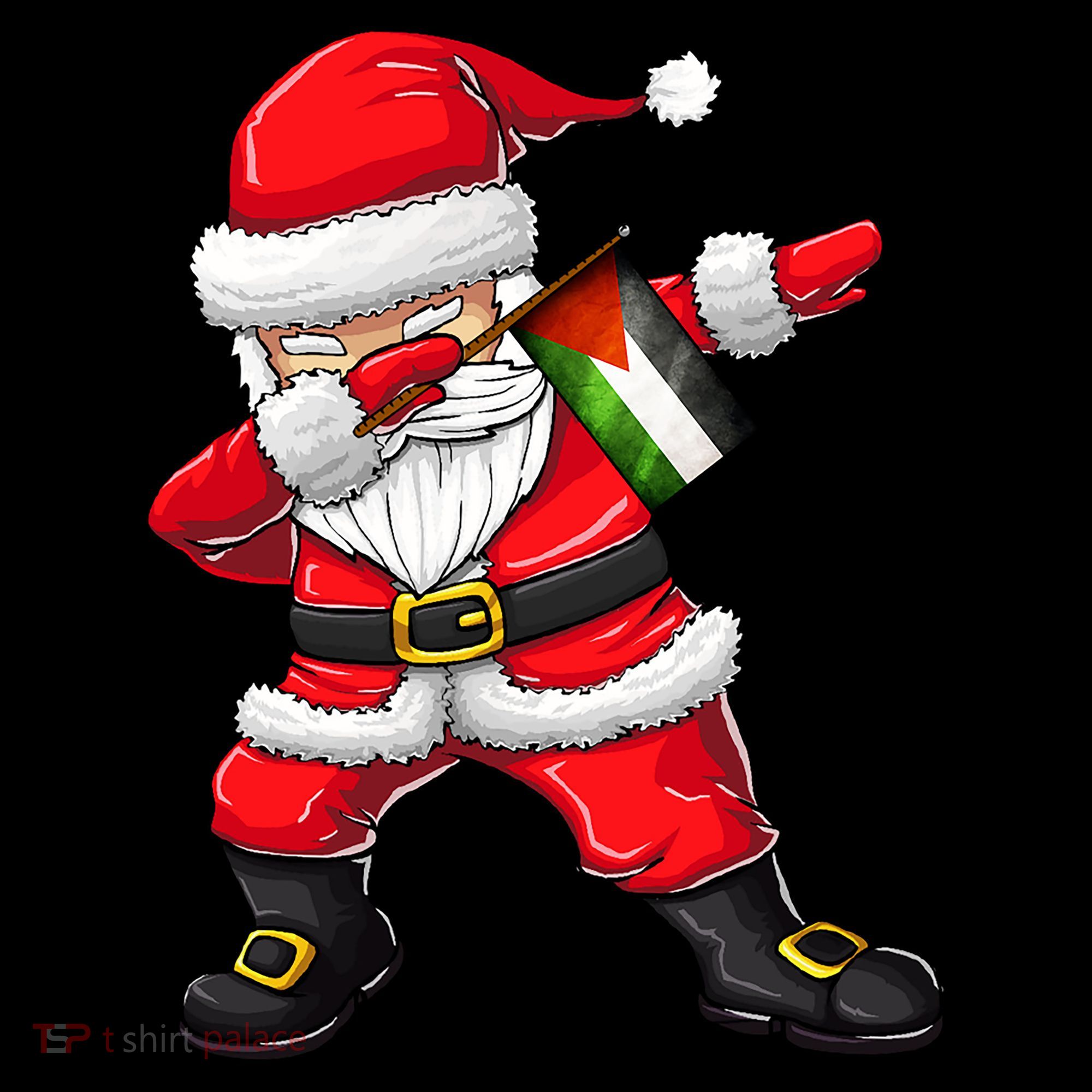 Dabbing Santa Claus From Palestine Xmas Gift Women's Hoodie
