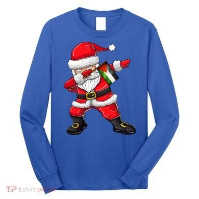 Dabbing Santa Claus From Palestine Xmas Gift Long Sleeve Shirt