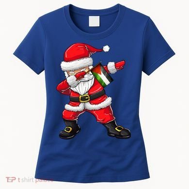 Dabbing Santa Claus From Palestine Xmas Gift Women's T-Shirt