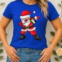 Dabbing Santa Claus From Palestine Xmas Gift Women's T-Shirt thumb 2