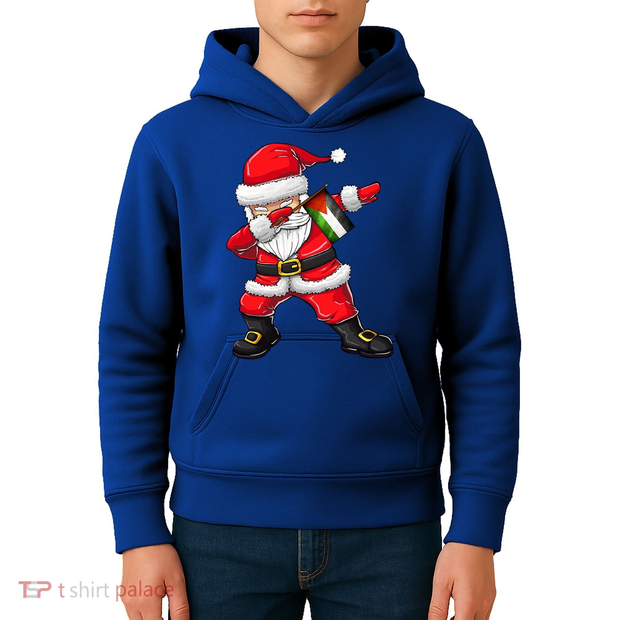 Dabbing Santa Claus From Palestine Xmas Gift Kids Hoodie