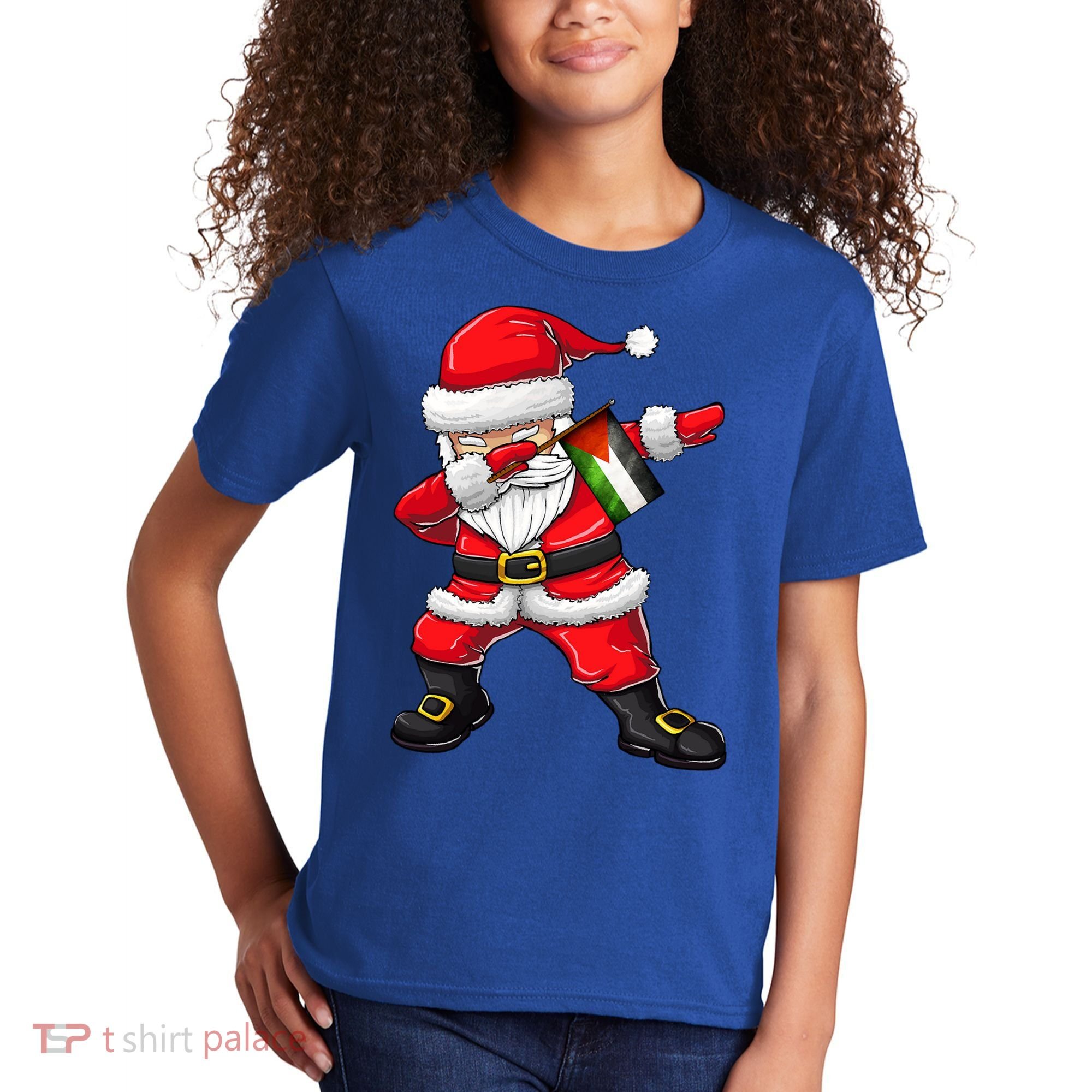 Dabbing Santa Claus From Palestine Xmas Gift Kids T-Shirt