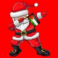 Dabbing Santa Claus From Palestine Xmas Gift Santa Hat thumb 1