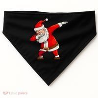 Dabbing Santa Claus USA-Made Doggie Bandana thumb 0