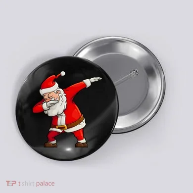 Dabbing Santa Claus Button