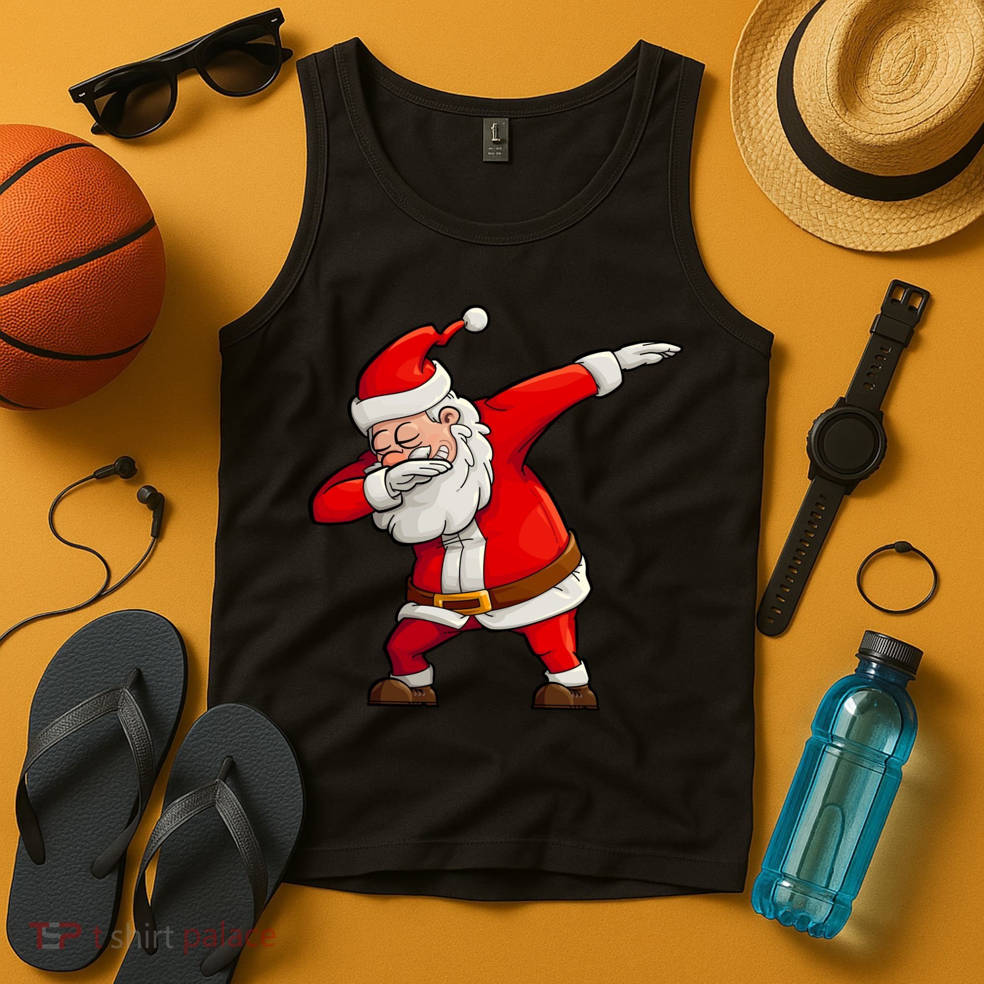 Dabbing Santa Claus Tank Top