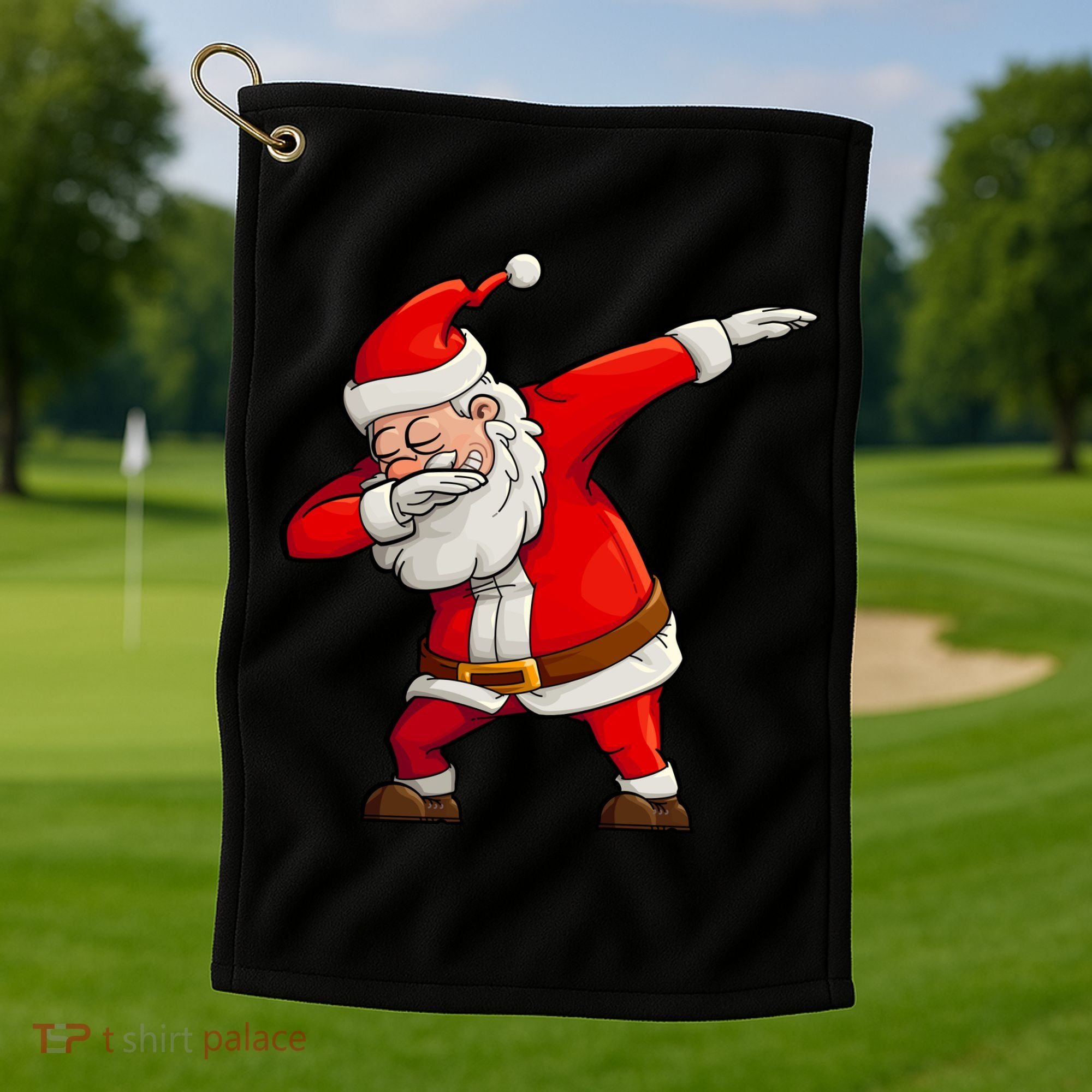 Dabbing Santa Claus Golf Towel