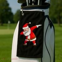 Dabbing Santa Claus Golf Towel thumb 2