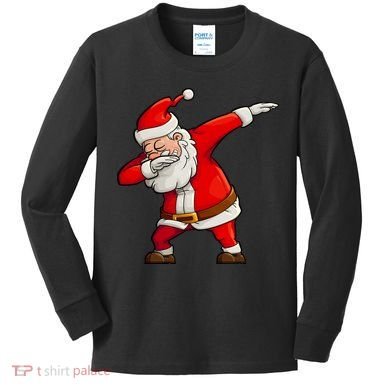 Dabbing Santa Claus Kids Long Sleeve Shirt