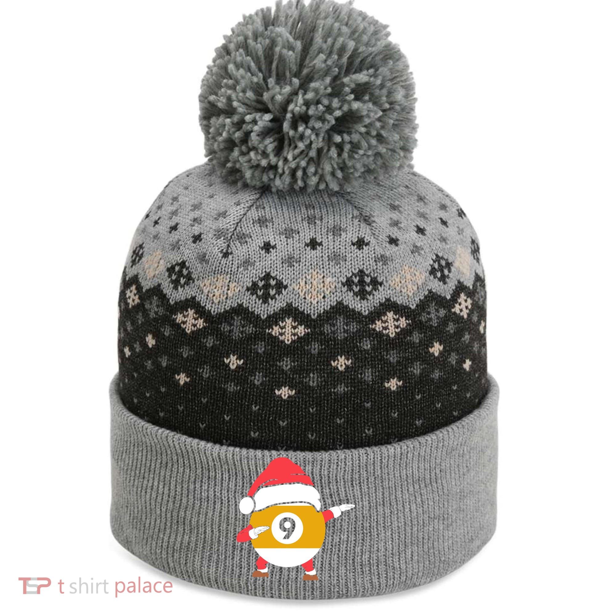 Dabbing Santa Claus Christmas Funny Pool Billiards Xmas Sport The Baniff Cuffed Pom Beanie