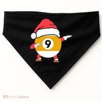 Dabbing Santa Claus Christmas Funny Pool Billiards Xmas Sport USA-Made Doggie Bandana thumb 0