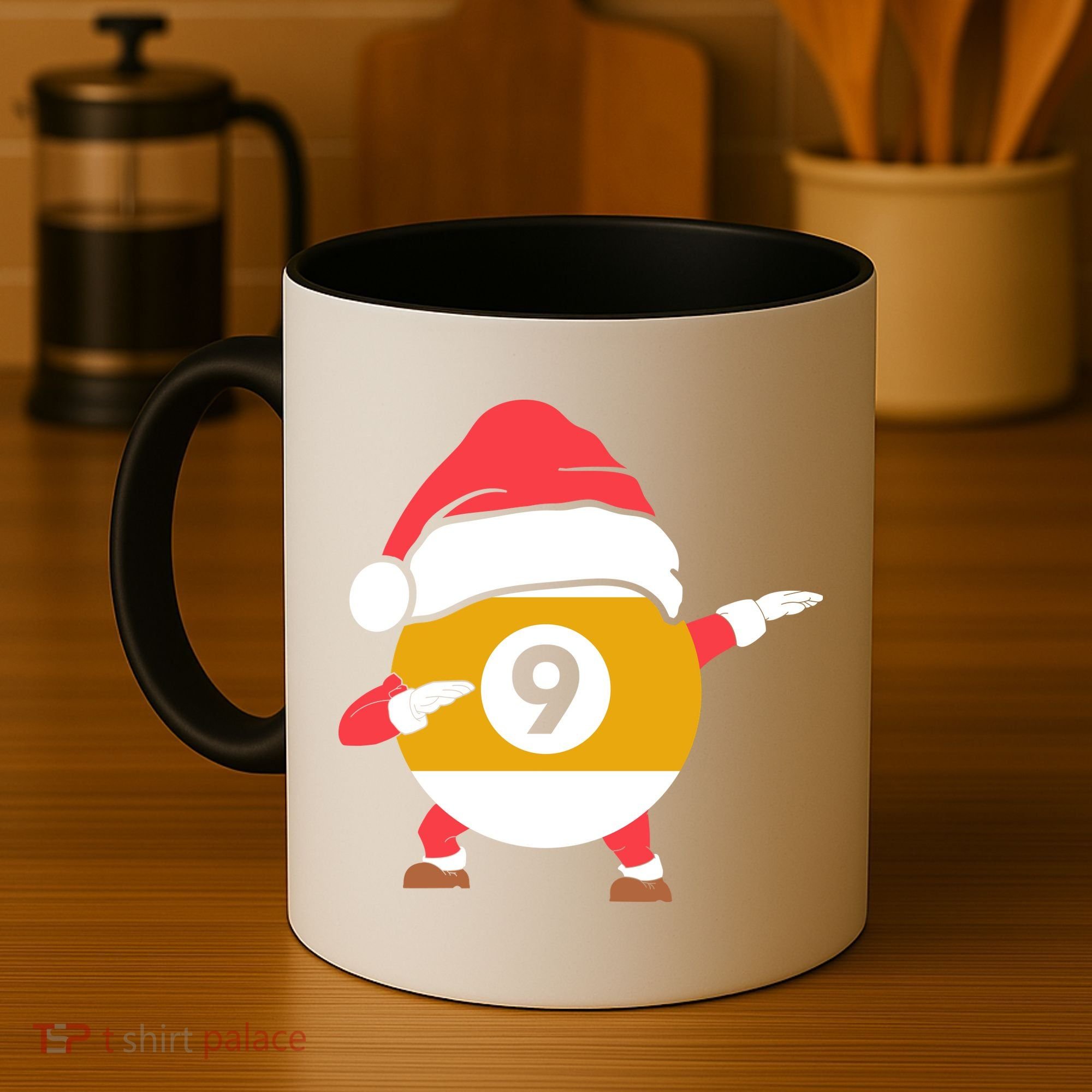 Dabbing Santa Claus Christmas Funny Pool Billiards Xmas Sport Coffee Mug