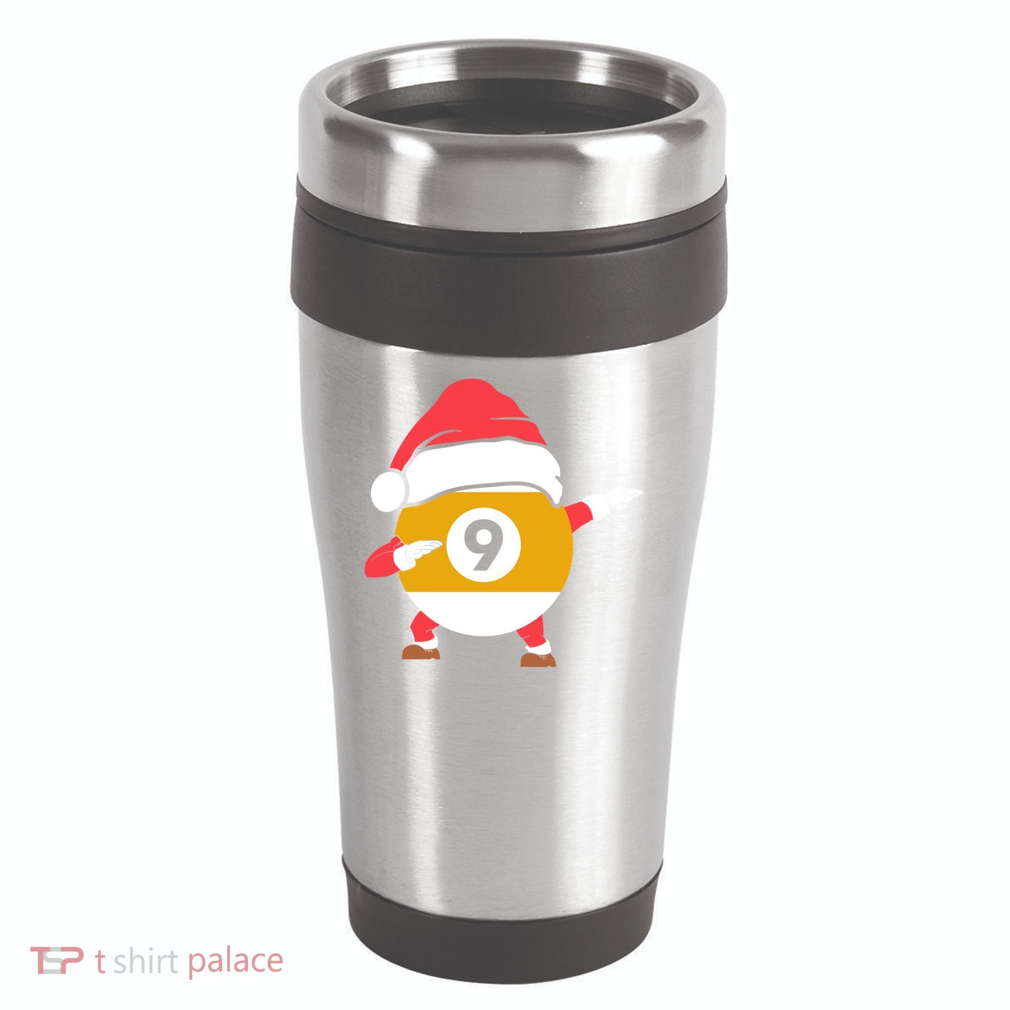 Dabbing Santa Claus Christmas Funny Pool Billiards Xmas Sport 16oz Travel Tumbler