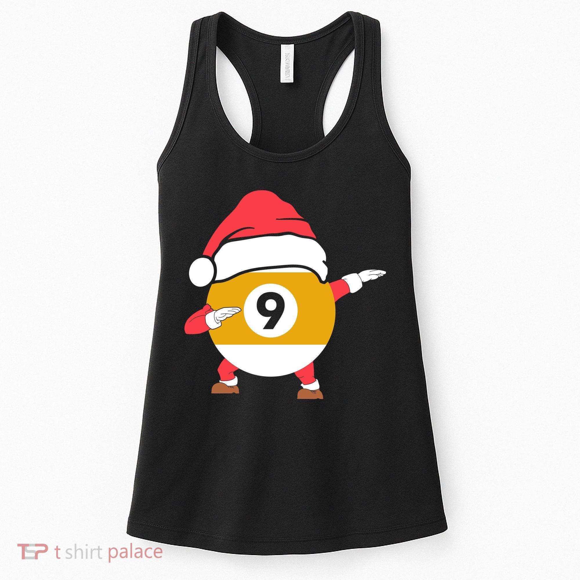 Dabbing Santa Claus Christmas Funny Pool Billiards Xmas Sport Women's Tank Top