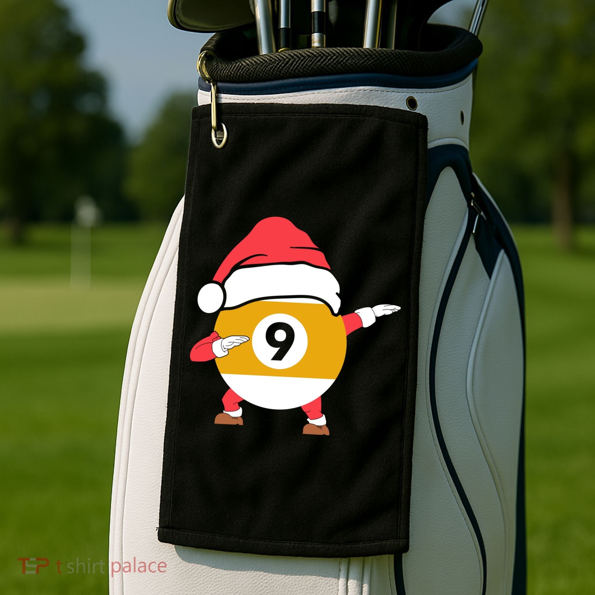 Dabbing Santa Claus Christmas Funny Pool Billiards Xmas Sport Golf Towel