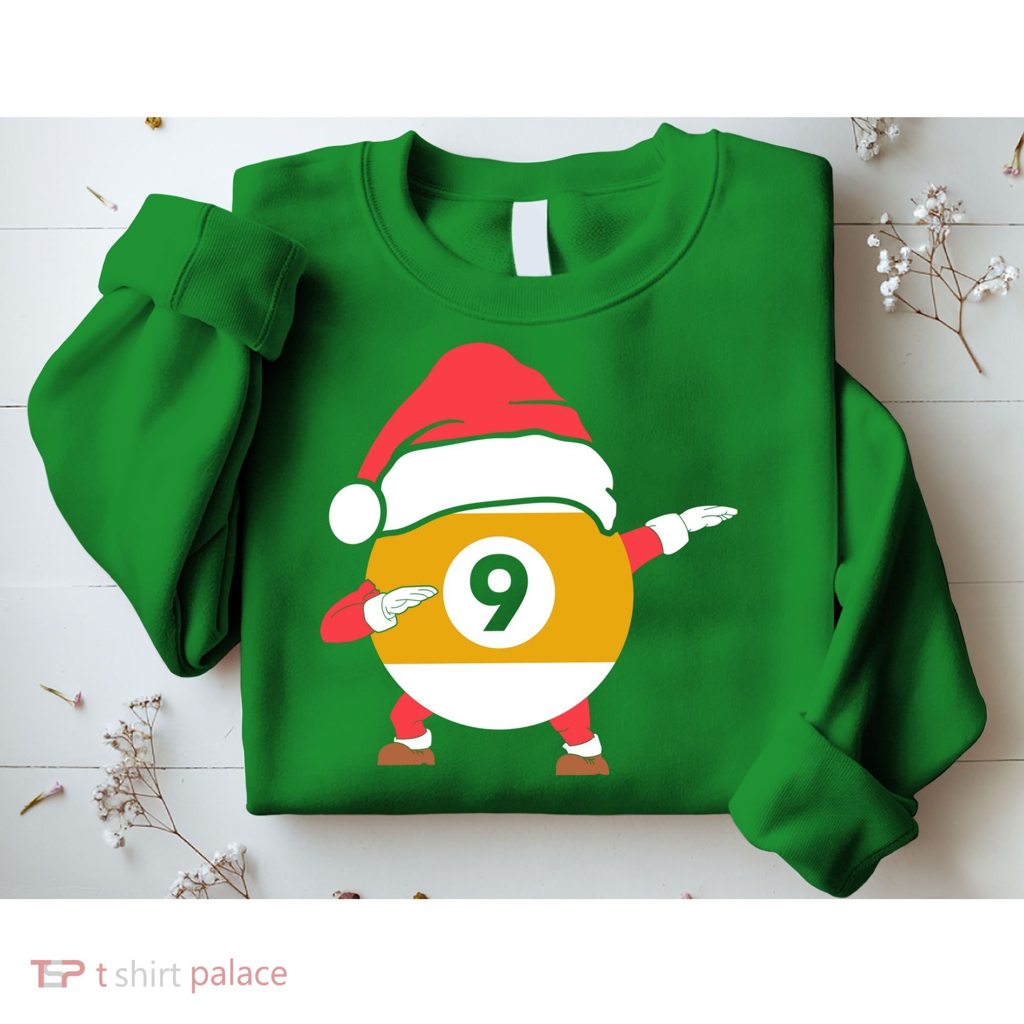 Dabbing Santa Claus Christmas Funny Pool Billiards Xmas Sport Sweatshirt