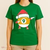 Dabbing Santa Claus Christmas Funny Pool Billiards Xmas Sport T-Shirt thumb 4